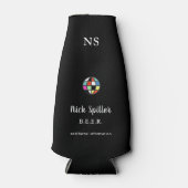 glacière de bouteille noir avec nom ou marque (Devant)