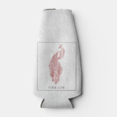 Glacière de bouteille personnalisée Peacock rose E (Devant)