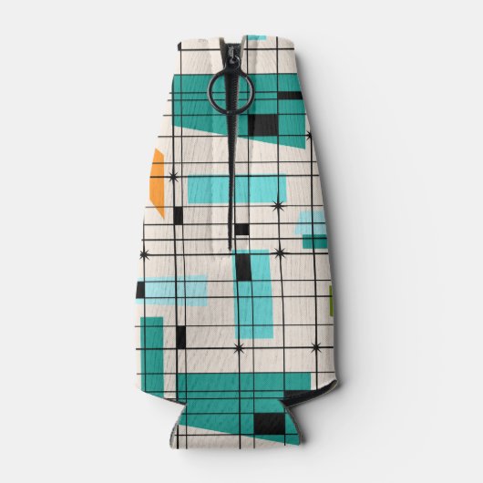 Glacière de bouteille Retro Grid & Starbursts (Dos)