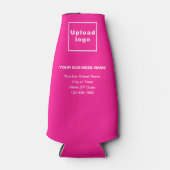 Glacière de bouteille rose de marque commerciale (Devant)