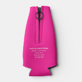 Glacière de bouteille rose de marque commerciale (Dos)