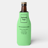 Glacière de bouteille verte de marque commerciale (Bottle Devant)