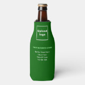 Glacière de bouteille verte de marque commerciale (Bottle Devant)