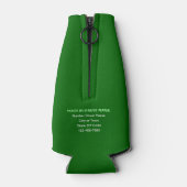 Glacière de bouteille verte de marque commerciale (Dos)