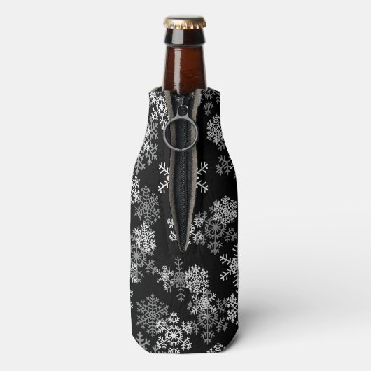 Glacière de bouteilles de snowflakes de vacances (Bouteille Dos)