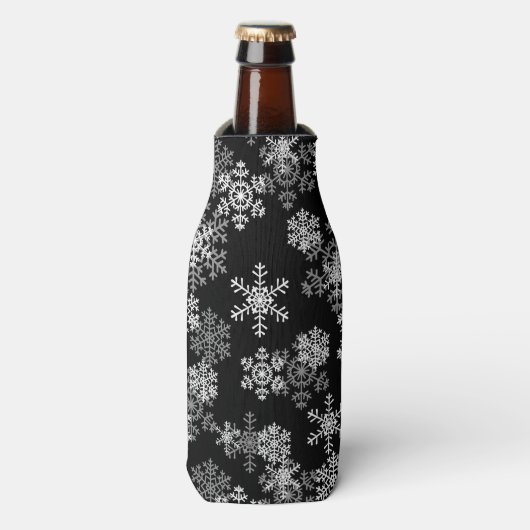Glacière de bouteilles de snowflakes de vacances (Bottle Devant)