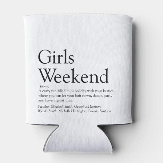 Glacière de définition de week-end de filles perso (Dos)