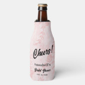 Glacière de Fête des mariées en dentelle rose (Bottle Devant)