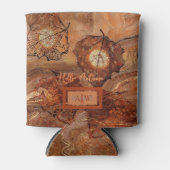 Glacière de monogramme Brown Abstrait moderne (Devant)