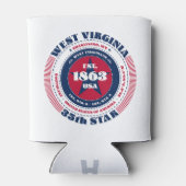 Glacière de monogramme de la West Virginia State P (Dos)