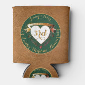 glacière du 3e anniversaire du Mariage en cuir (im (Devant)