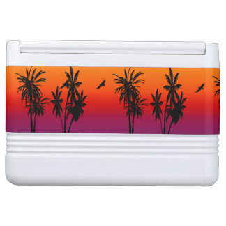 Glacière Pour Canettes Tahiti Sunset Haze Black Palm Trees Circlant Hawk