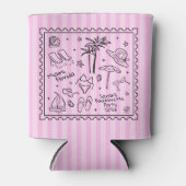 Glacière pour la future mariée de plage – Rayures  (Devant)