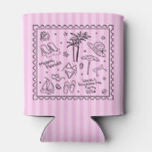 Glacière pour la future mariée de plage – Rayures  (Dos)