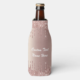 Glacière rose Gold Bottle avec nom de texte person