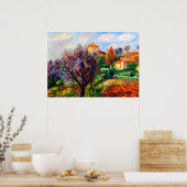 Glackens - Hillside met olijfbomen Poster (Keuken)