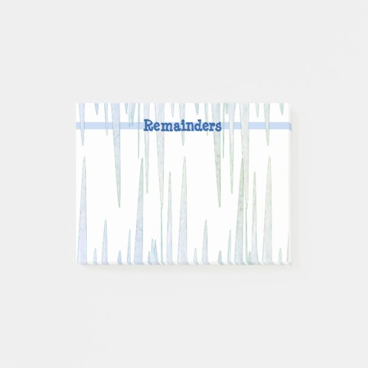 Glaçons bleus Post-It Notes restants (Devant)