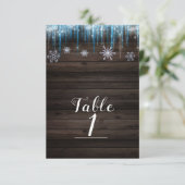 Glaçons Gelés Numéro de Table de Merveilleux Hiver (Debout devant)