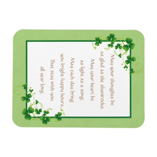 Glad As Shamrocks Irish Blessing Magneet (Horizontaal)