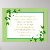 Glad As Shamrocks Irish Blessing Poster (Voorkant)
