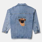 Glad Brussel Griffon Geschiedenis Denim Jacket (Achterkant)