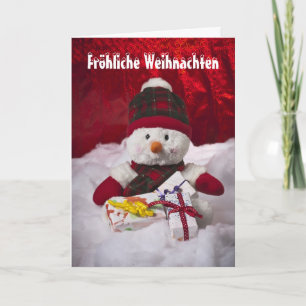 Glad Christmas Schneemann Feestdagen Kaart