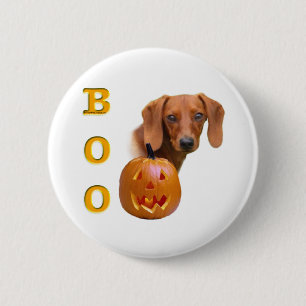 Glad Dachshund Boo - Button