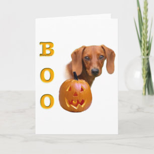 Glad Dachshund Boo Feestdagen Kaart
