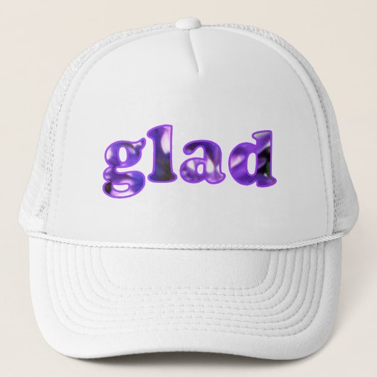 Glad épelé avec des fleurs violettes casquettes (Devant)