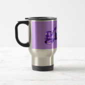 Glad épelé avec des fleurs violettes Travel Mugs (Gauche)