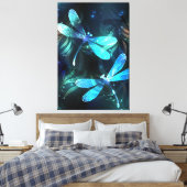 Glad Lake Libellen Canvas Afdruk (Insitu (Slaapkamer))