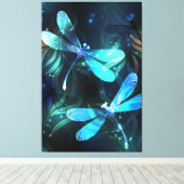 Glad Lake Libellen Canvas Afdruk (Insitu (Houten vloer))