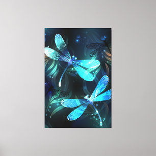 Glad Lake Libellen Canvas Afdruk