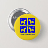 Glad Midsommar , Ronde Button 5,7 Cm (Voorkant /achterkant)