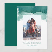 Glad Tidings kerstfeestay-fotokaart Feestdagenkaart (Voorkant / Achterkant)