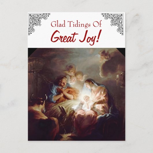 Glad Tidings of Great Joy Custom Briefkaart (Voorkant)