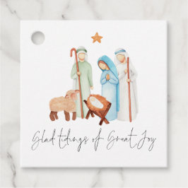 Glad Tidings of Great Joy Natitivity Scene Name Bedankjes Labels