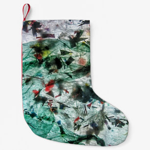 Gladde blauwe kerstkous, Zachte kleur abstract Kleine Kerstsok