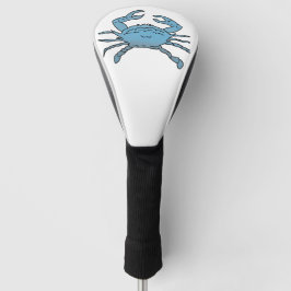 Gladde blauwe krab golfheadcover