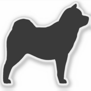 Gladde Chow Dog Silhouet Vinyl Sticker