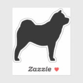 Gladde Chow Dog Silhouet Vinyl Sticker (Vel)