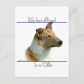 Gladde Collie Beste Vriend 2 Briefkaart (Voorkant)