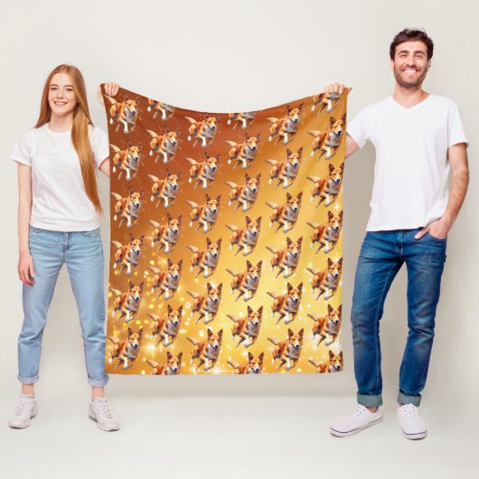 Gladde Collie Running Agility, Sport Fleece Deken (In situ)