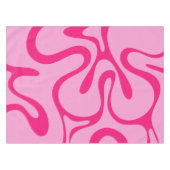 Gladde contouren Preppy roze Abstract patroon Tafelkleed (Voorkant (Horizontaal))