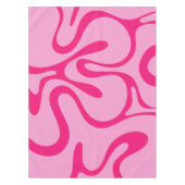 Gladde contouren Preppy roze Abstract patroon Tafelkleed (Voorkant)