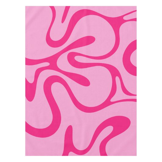 Gladde contouren Preppy roze Abstract patroon Tafelkleed (Voorkant)