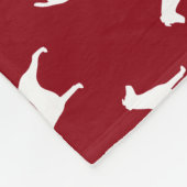 Gladde Fox Terrier Dog Silhouetten Patroon Fleece Deken (Hoek)