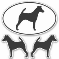 Gladde Fox Terrier Hondensilhouetten Vinyl Sticker