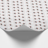 Gladde Fox Terrier Santa Paws Cadeaupapier (Hoek)