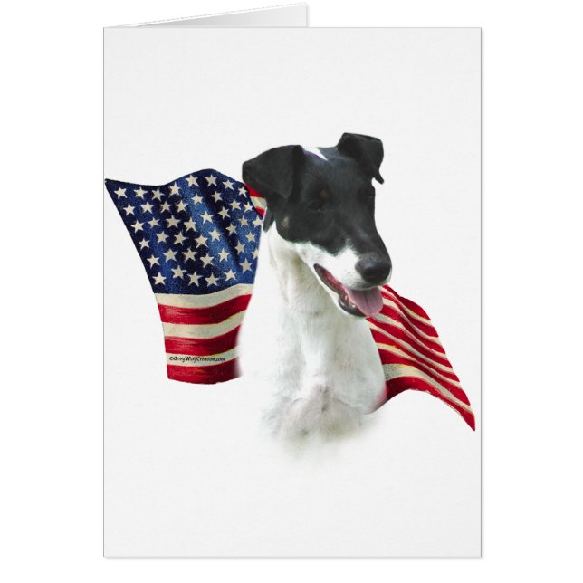 Gladde Fox Terrier Vlag (Voorkant)
